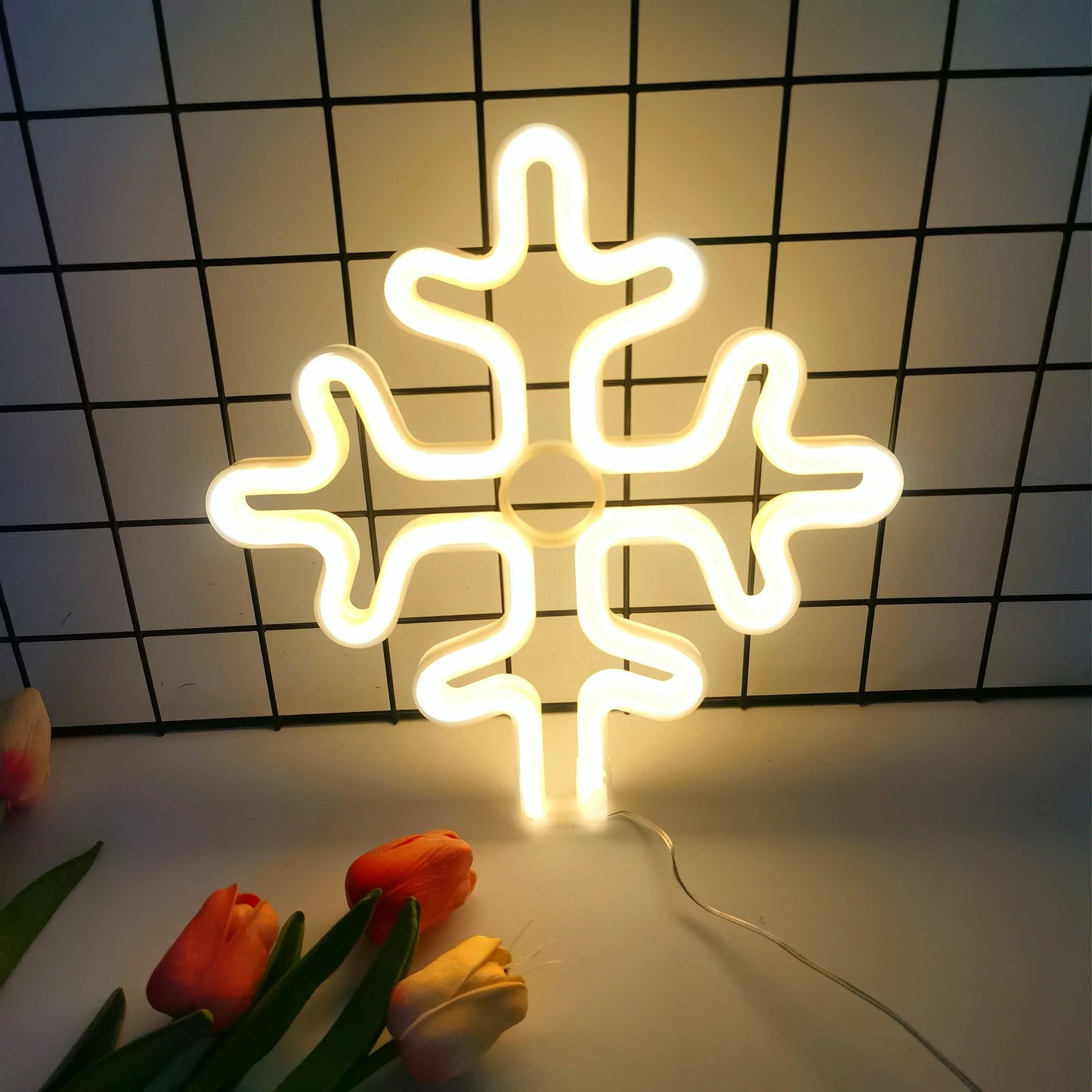 Christmas LED indoor decoration neon lights - snowflake, tree, star, sock..