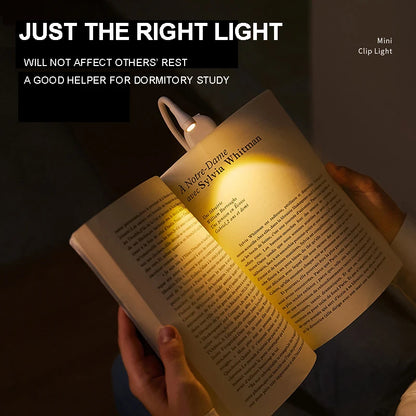 Portable LED Book Reading Lamp Lights USB Rechargeable