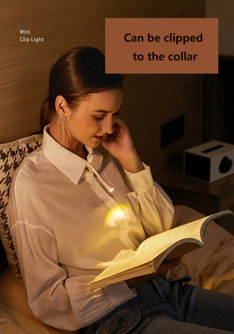 Portable LED Book Reading Lamp Lights USB Rechargeable