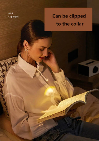 Portable LED Book Reading Lamp Lights USB Rechargeable