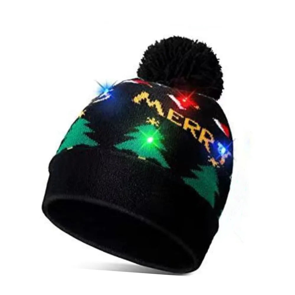 Christmas Theme LED Beanie Hat