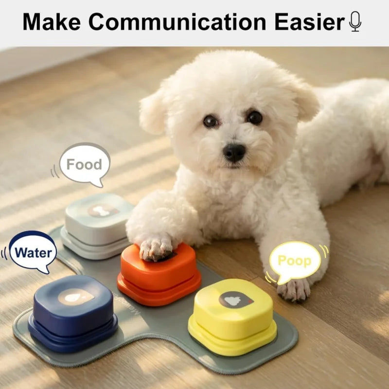 MEWOOFUN Dog Button Record Talking Pet Communication Training Interactive Toy