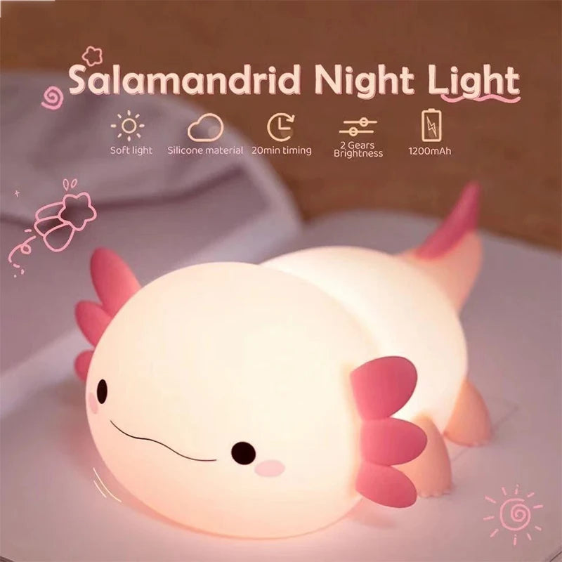 Salamander Axolotyl theme night light kids