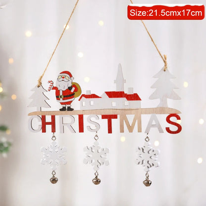 Santa Christmas Hanging Sign 21.5cmx17cm