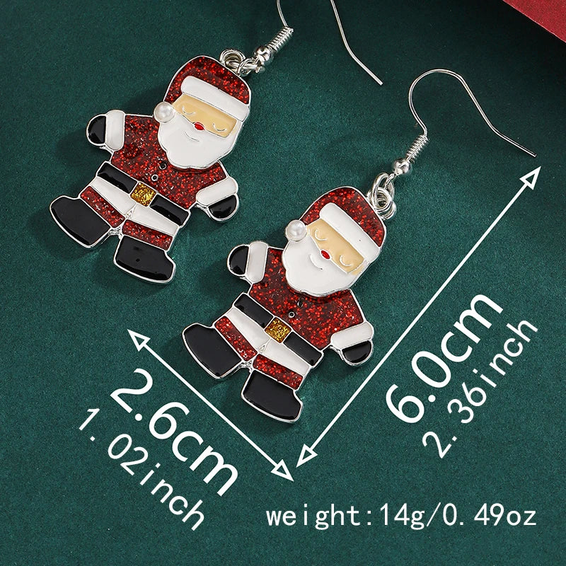 Santa Earrings Dimensions