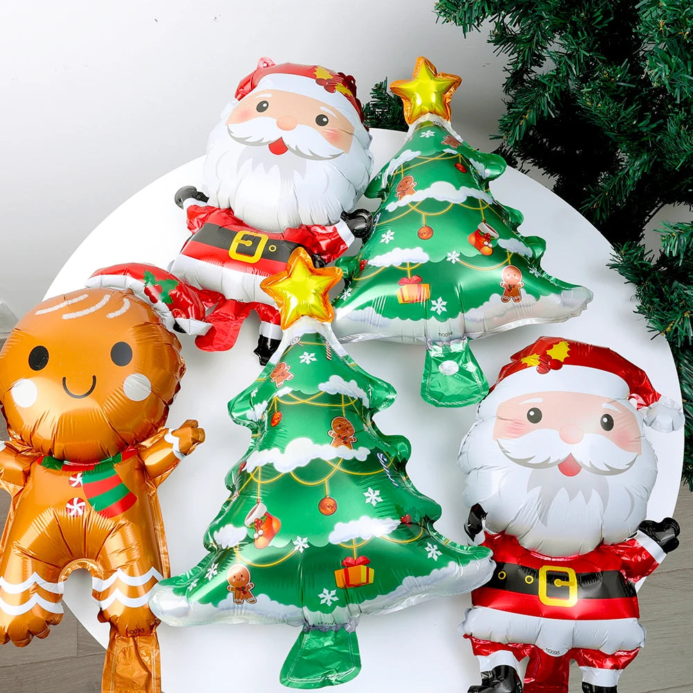 Santa Gingerbread Man Tree Balloons