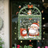 Santa and snowman window scene window sticker