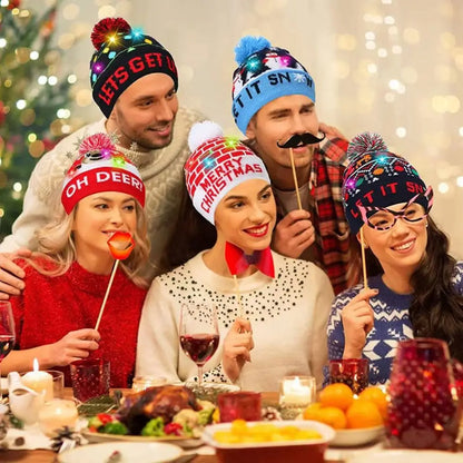 Christmas Theme LED Beanie Hat