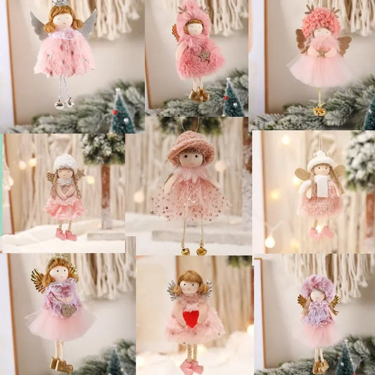 Christmas Angel Girl Plush Doll Oranments Xmas