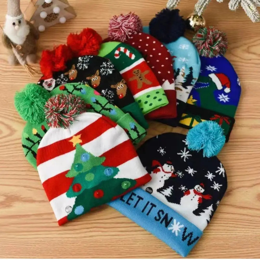 Christmas Theme LED Beanie Hat