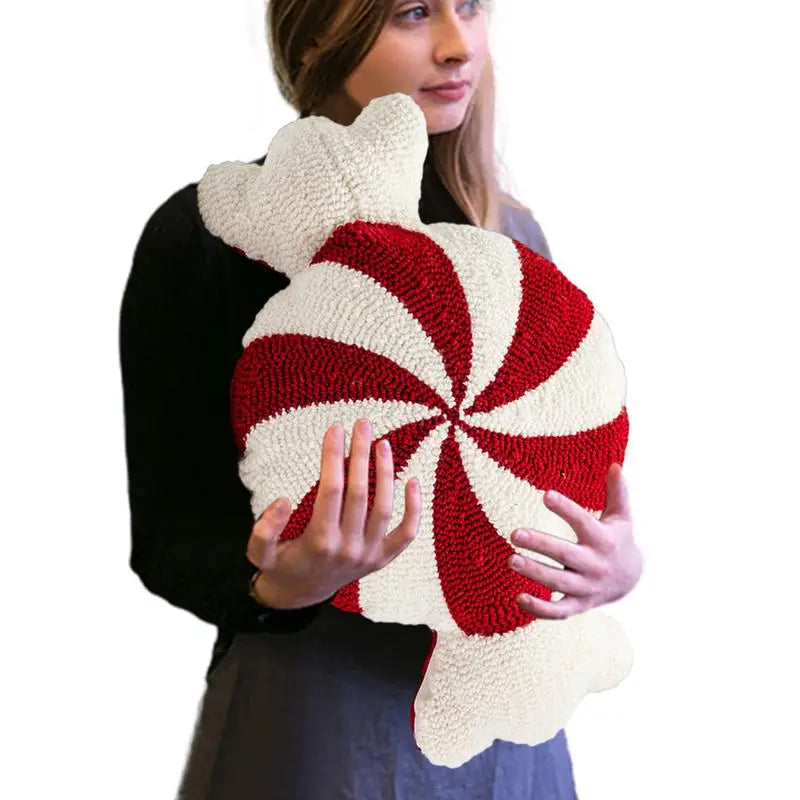 Christmas Candy Cane Pillow Cushion