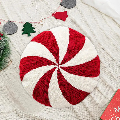 Christmas Candy Cane Pillow Cushion