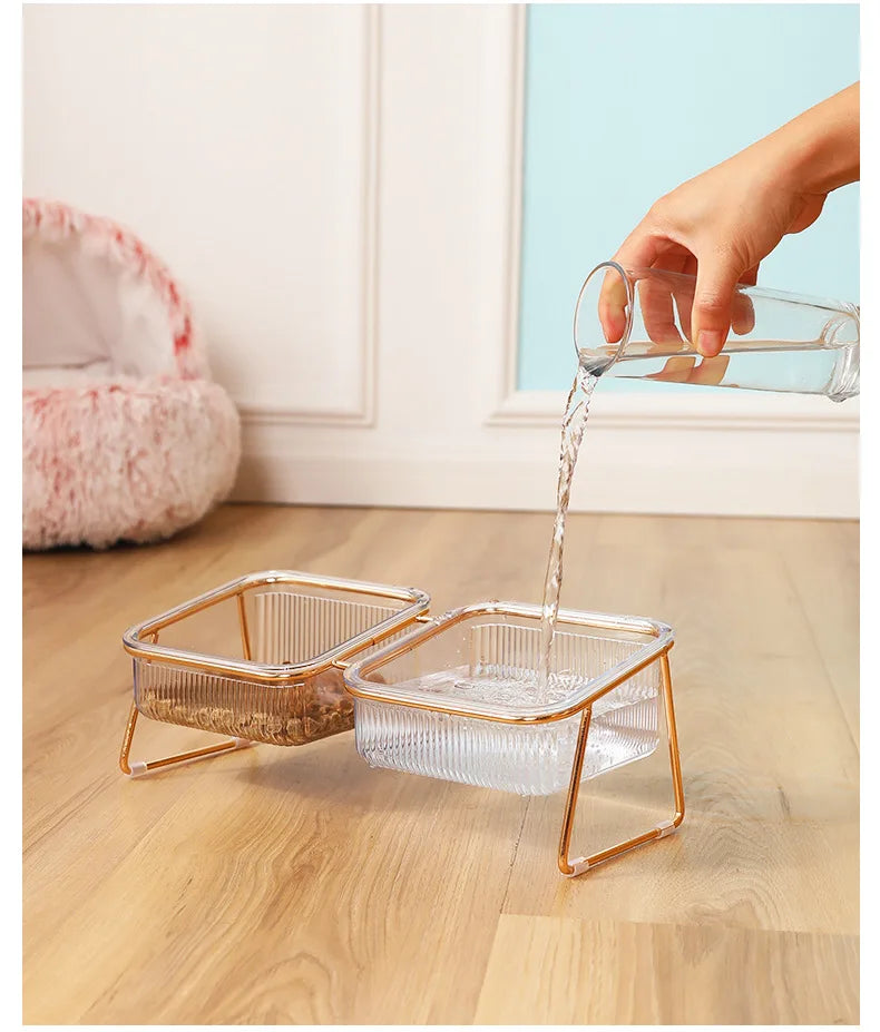 Luxury Stylish Transparent Pet Water Bowl