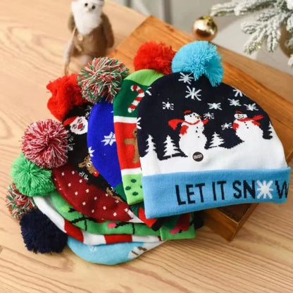 Christmas Theme LED Beanie Hat