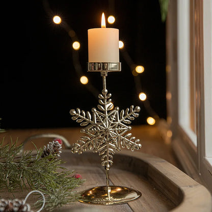 Snowflake Candle holder silver