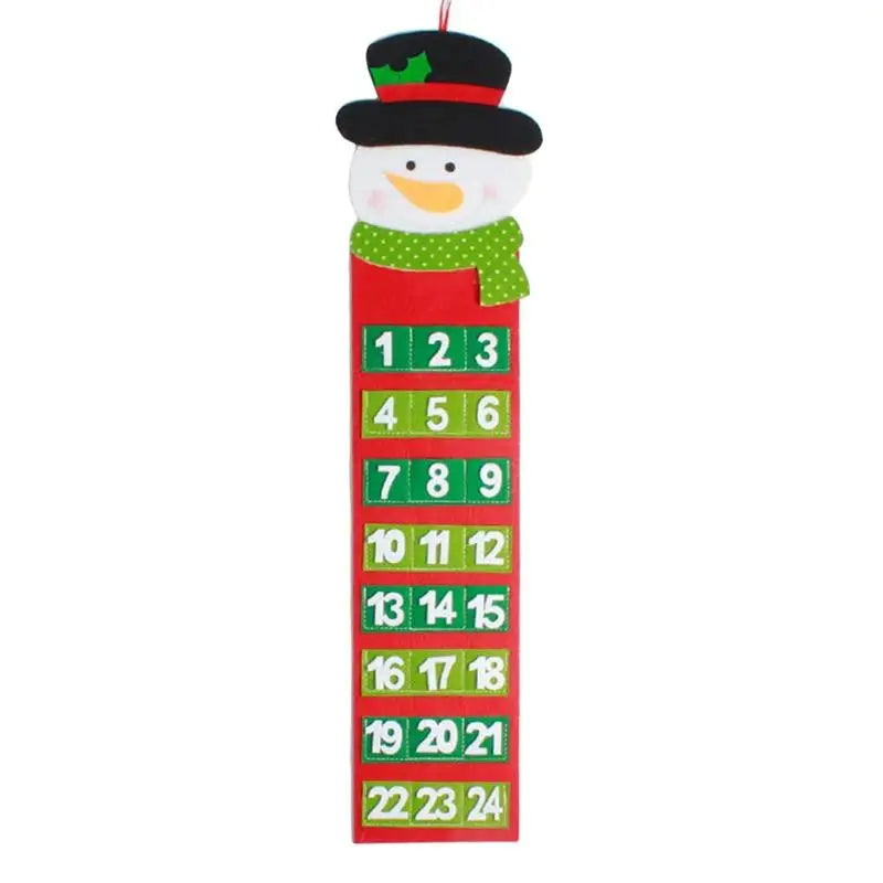 Snowman Felt Christmas Advent Calendar