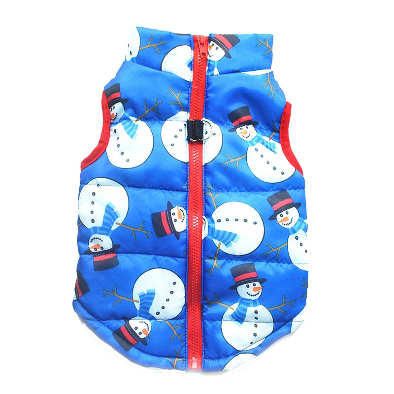 Snowman Gilet Dog winter coat