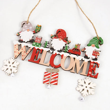 Welcome Sign Christmas Gnome
