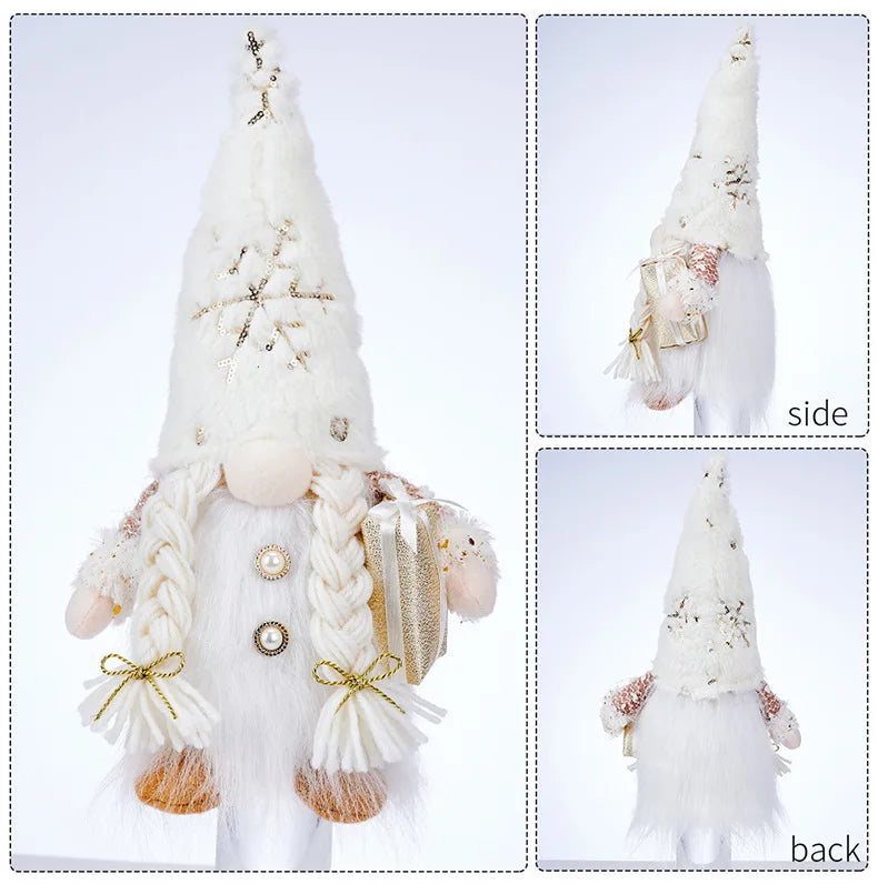 White Snowflake Christmas Gnome 