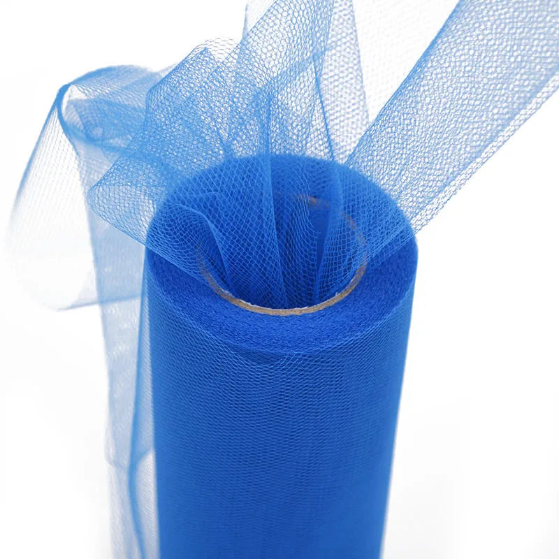 blue tulle for christmas crafting