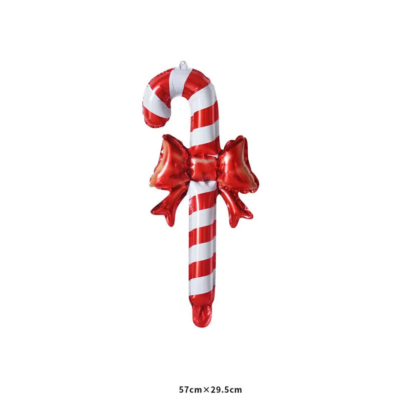 candy cane hand held party balloon