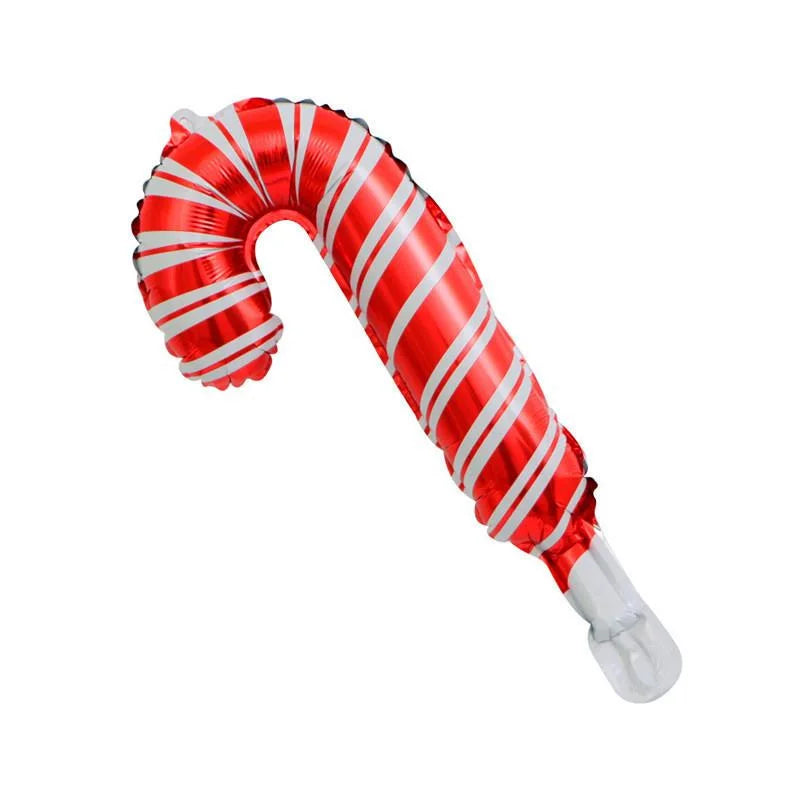 candycane hand held party balloon