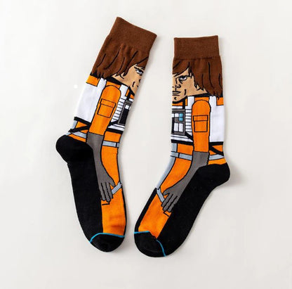 luke skywalker theme socks for men