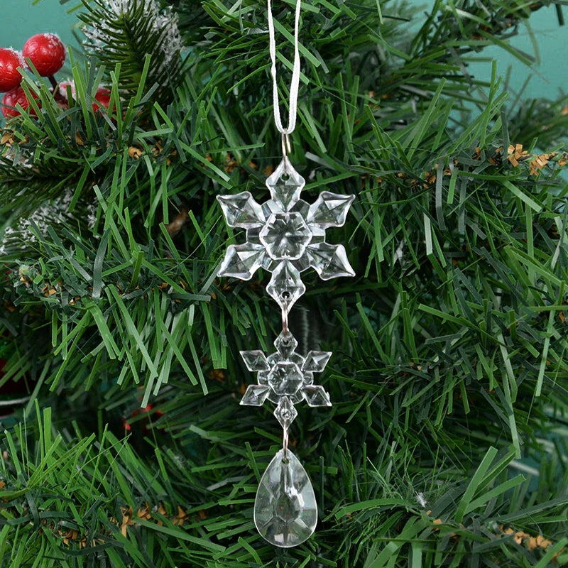 snowflake christmas tree pendant