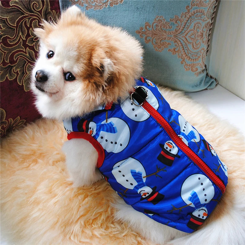 snowman gilet dog coat